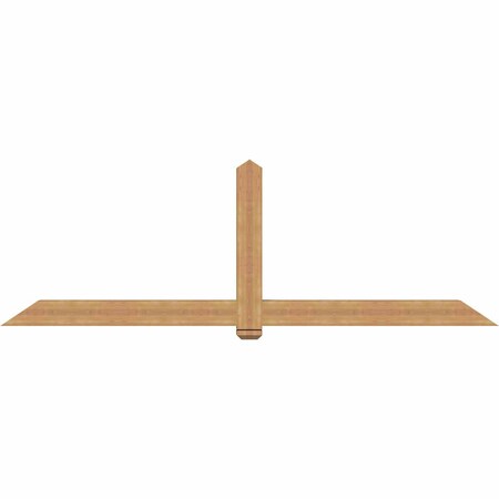 Ekena Millwork Eugene Smooth Timber Gable Bracket, Western Red Cedar, 108"W x 36"H x 5 1/2"D x 5 1/2"F, 8/12 Pitch GBW108X36X0606EUG00SWR